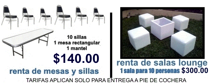 RENTA DE SILLAS Y MESAS EN MONTERREY